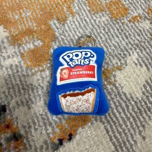 Plush Stuffed Kellogg's Pop Tart Frosted strawberry key chain keychain boy girl
